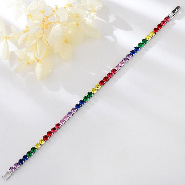 Picture of Beautiful Cubic Zirconia Colorful Fashion Bracelet