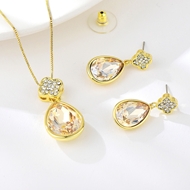 Picture of New Artificial Crystal Zinc Alloy 2 Piece Jewelry Set