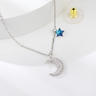 Picture of Fashion Swarovski Element  925 Sterling Silver Long Pendant