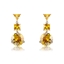 Show details for Delicate Cubic Zirconia Yellow Dangle Earrings