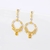 Picture of Low Price Platinum Plated Yellow Dangle Earrings for Girlfriend