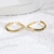 Picture of New Medium Gold Plated Small Hoop Earrings