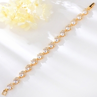 Show details for Eye-Catching White Gold Plated Fashion Bracelet with Member Discount Show details for Eye-Catching White Gold Plated Fashion Bracelet with Member Discount