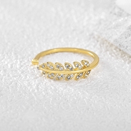 Picture of Nice Cubic Zirconia Gold Plated Adjustable Ring