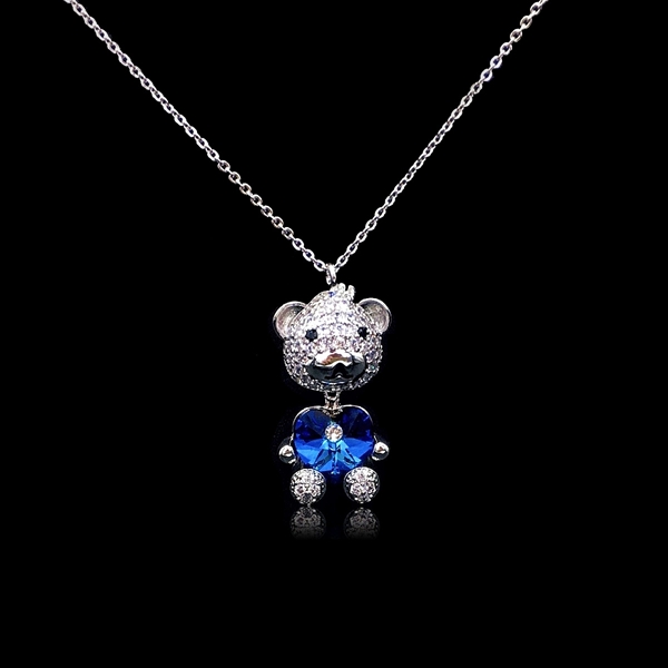 Picture of Eye-Catching Blue Swarovski Element Pendant Necklace with Member Discount