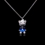 Show details for Eye-Catching Blue Swarovski Element Pendant Necklace with Member Discount