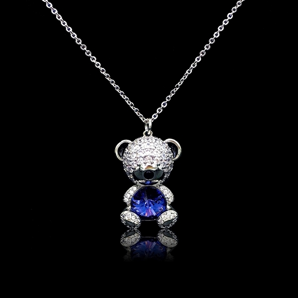 Picture of Impressive Blue Zinc Alloy Pendant Necklace with Low MOQ