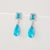 Picture of New Cubic Zirconia Platinum Plated Dangle Earrings