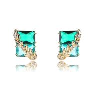 Picture of Green Copper or Brass Big Stud Earrings from Trust-worthy Supplier