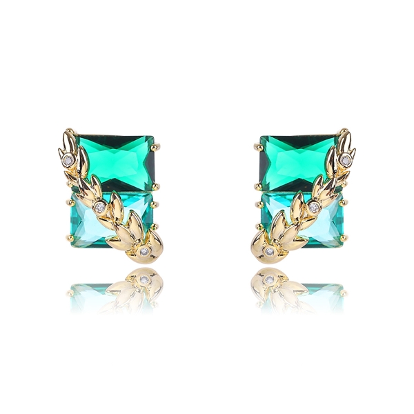 Picture of Green Copper or Brass Big Stud Earrings from Trust-worthy Supplier