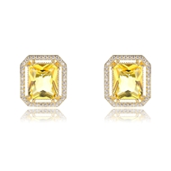 Picture of Affordable Gold Plated Yellow Big Stud Earrings From Reliable Factory