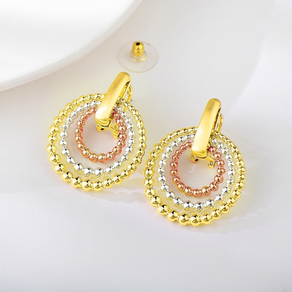 Picture of Buy Gold Plated White Dangle Earrings with Fast Shipping