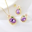 Show details for Charming Purple Gold Plated 3 Piece Jewelry Set As a Gift