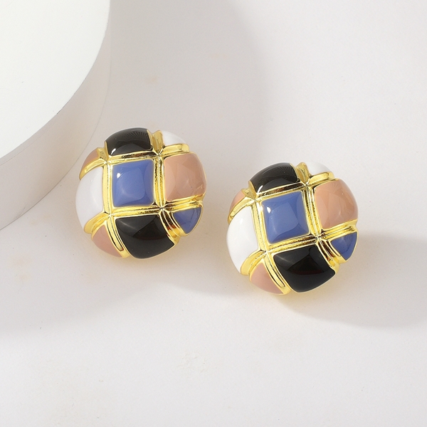 Picture of Best Enamel Purple Stud Earrings