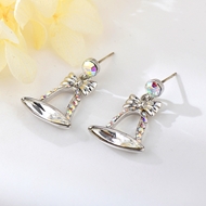 Show details for Fashion Platinum Plated Hoop Earrings of Original Design Show details for Fashion Platinum Plated Hoop Earrings of Original Design