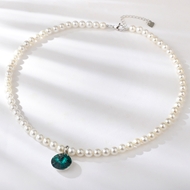 Show details for Trendy Green Zinc Alloy Pendant Necklace with No-Risk Refund Show details for Trendy Green Zinc Alloy Pendant Necklace with No-Risk Refund
