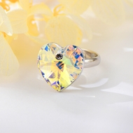 Show details for Love & Heart Swarovski Element Fashion Ring in Exclusive Design Show details for Love & Heart Swarovski Element Fashion Ring in Exclusive Design