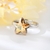 Picture of Good Quality Swarovski Element Platinum Plated Adjustable Ring