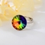 Show details for Ball Swarovski Element Adjustable Ring with Fast Delivery