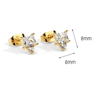 Picture of Delicate Cubic Zirconia Stud Earrings with Speedy Delivery