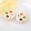 Show details for Low Price Rose Gold Plated Enamel Stud Earrings from Trust-worthy Supplier