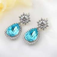 Show details for Hot Selling Blue Copper or Brass Dangle Earrings from Top Designer Show details for Hot Selling Blue Copper or Brass Dangle Earrings from Top Designer