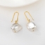 Show details for Classic White Dangle Earrings with Worldwide Shipping