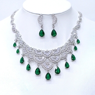 Show details for Copper or Brass Cubic Zirconia 2 Piece Jewelry Set from Certified Factory Show details for Copper or Brass Cubic Zirconia 2 Piece Jewelry Set from Certified Factory