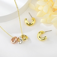 Show details for Featured Gold Plated Zinc Alloy 2 Piece Jewelry Set with Full Guarantee