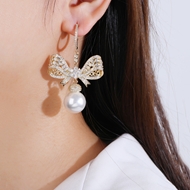 Picture of Most Popular Cubic Zirconia Bow Dangle Earrings