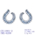 Picture of Attractive White Platinum Plated Big Hoop Earrings For Your Occasions