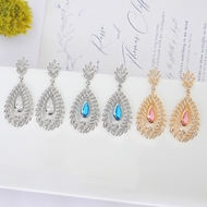 Picture of Luxury Cubic Zirconia Dangle Earrings with Fast Shipping