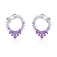 Picture of Brand New Purple Big Big Hoop Earrings with SGS/ISO Certification