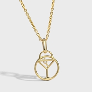 Picture of Trendy Gold Plated White Pendant Necklace with No-Risk Refund