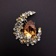 Show details for Copper or Brass Swarovski Element Brooche of Original Design Show details for Copper or Brass Swarovski Element Brooche of Original Design