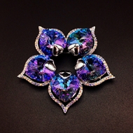 Show details for Distinctive Blue Platinum Plated Brooche with No-Risk Return Show details for Distinctive Blue Platinum Plated Brooche with No-Risk Return