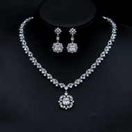 Show details for Luxury Platinum Plated 2 Piece Jewelry Set with Worldwide Shipping Show details for Luxury Platinum Plated 2 Piece Jewelry Set with Worldwide Shipping