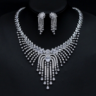 Show details for Buy Platinum Plated Big 2 Piece Jewelry Set with Low Cost Show details for Buy Platinum Plated Big 2 Piece Jewelry Set with Low Cost
