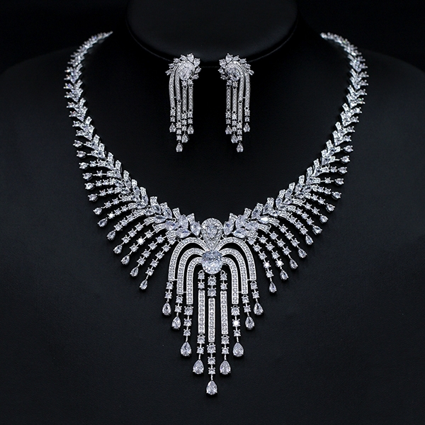 Picture of Buy Platinum Plated Big 2 Piece Jewelry Set with Low Cost