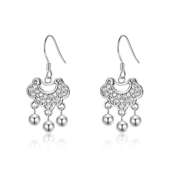 Picture of 999 Sterling Silver Small Dangle Earrings with Unbeatable Quality