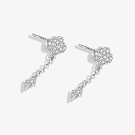 Picture of Brand New White Cubic Zirconia Dangle Earrings with SGS/ISO Certification