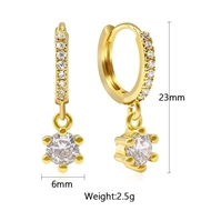 Picture of New Season White Medium Dangle Earrings with SGS/ISO Certification