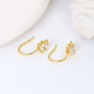 Picture of Nickel Free Gold Plated White Small Hoop Earrings with Worldwide Shipping