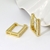 Picture of Trendy Gold Plated White Huggie Earrings with No-Risk Refund