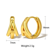 Picture of Famous Small Gold Plated Huggie Earrings