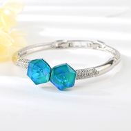 Show details for Sparkling Medium Platinum Plated Fashion Bangle Show details for Sparkling Medium Platinum Plated Fashion Bangle