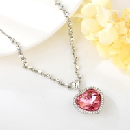 Show details for Top Swarovski Element Pink Pendant Necklace Show details for Top Swarovski Element Pink Pendant Necklace