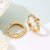 Picture of Eye-Catching Gold Plated Small Huggie Earrings with Member Discount