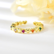 Show details for Staple Cubic Zirconia Gold Plated Adjustable Ring Show details for Staple Cubic Zirconia Gold Plated Adjustable Ring