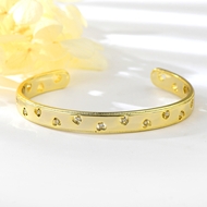 Picture of Classic Cubic Zirconia Cuff Bangle with Beautiful Craftmanship